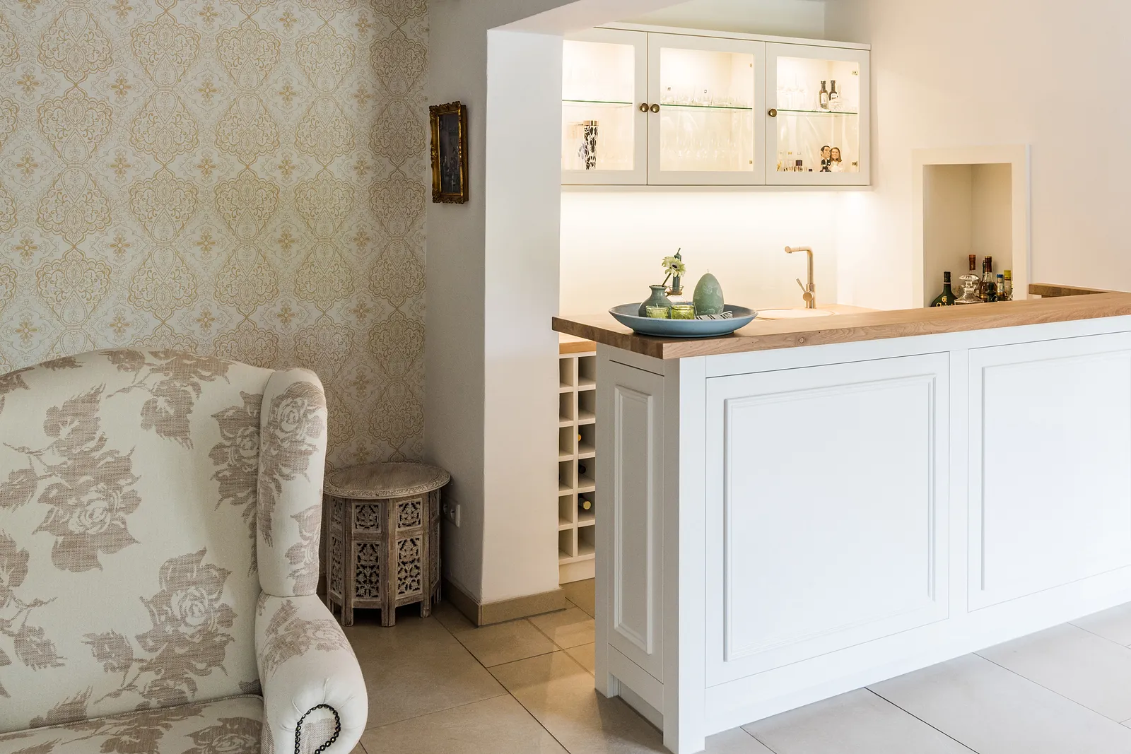 Detailaufnahme einer maßgefertigten Küche